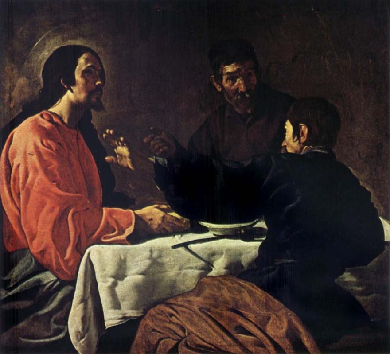 VELAZQUEZ, Diego Rodriguez de Silva y The Supper at Emmaus Sweden oil painting art